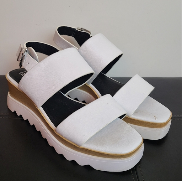 SOL SANA - White Leather Platform Sandal - Picture 2 of 16
